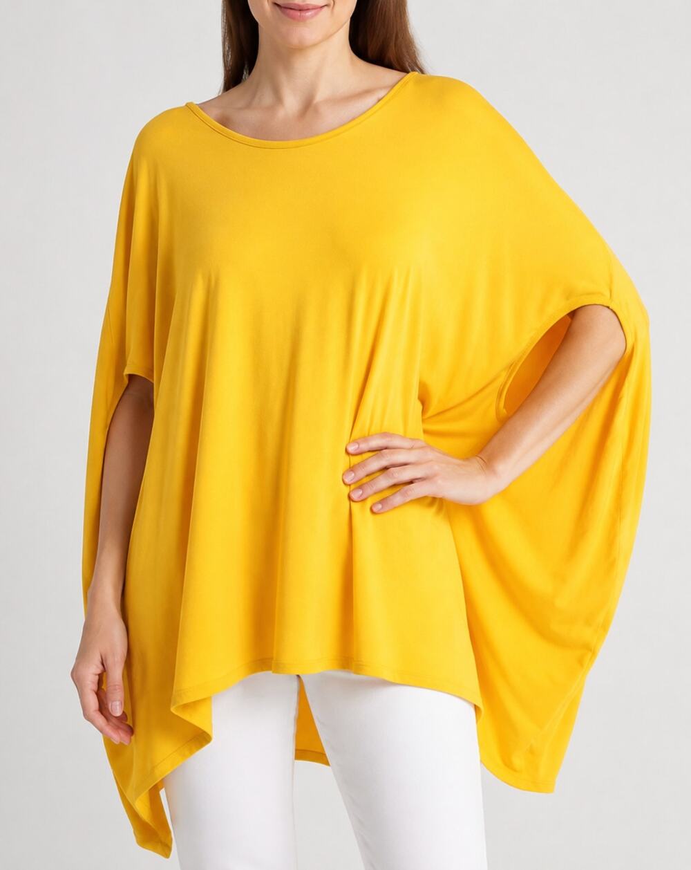 PATRIZIA LUCA Women's Oversized Caftan Tunic Top One Size Bright Yellow NWT